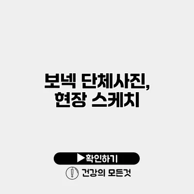 보넥 단체사진, 현장 스케치