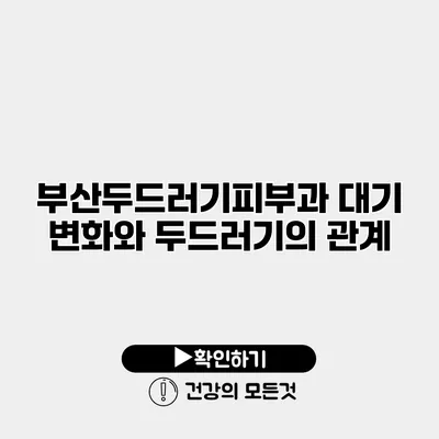 부산두드러기피부과 대기 변화와 두드러기의 관계