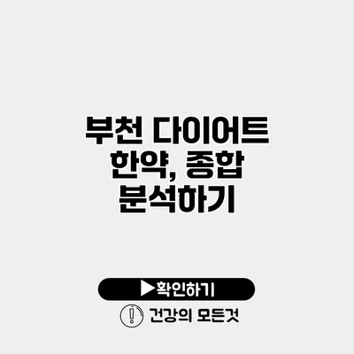 부천 다이어트 한약, 종합 분석하기