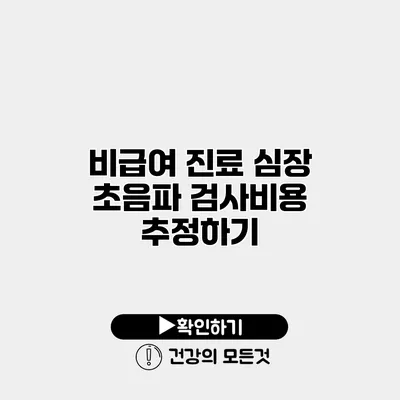 비급여 진료 심장 초음파 검사비용 추정하기