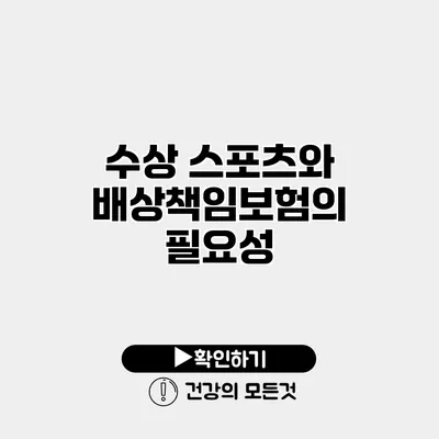 수상 스포츠와 배상책임보험의 필요성
