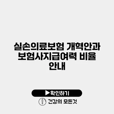 실손의료보험 개혁안과 보험사지급여력 비율 안내