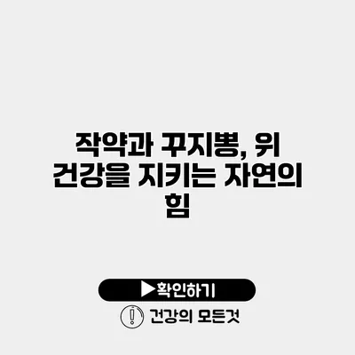 작약과 꾸지뽕, 위 건강을 지키는 자연의 힘