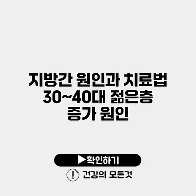 지방간 원인과 치료법 30~40대 젊은층 증가 원인