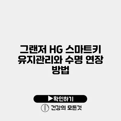 그랜저 HG 스마트키 유지관리와 수명 연장 방법