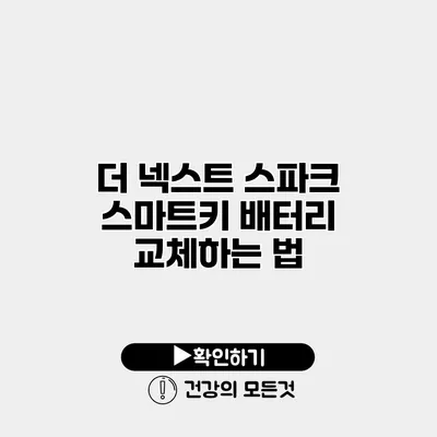 더 넥스트 스파크 스마트키 배터리 교체하는 법