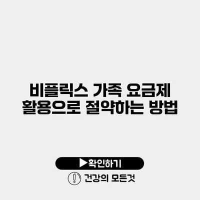 비플릭스 가족 요금제 활용으로 절약하는 방법