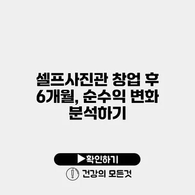 셀프사진관 창업 후 6개월, 순수익 변화 분석하기