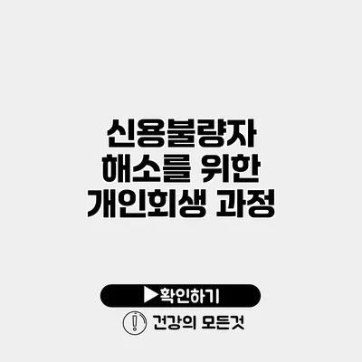 신용불량자 해소를 위한 개인회생 과정