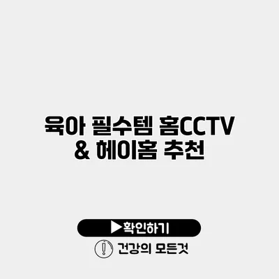 육아 필수템 홈CCTV & 헤이홈 추천