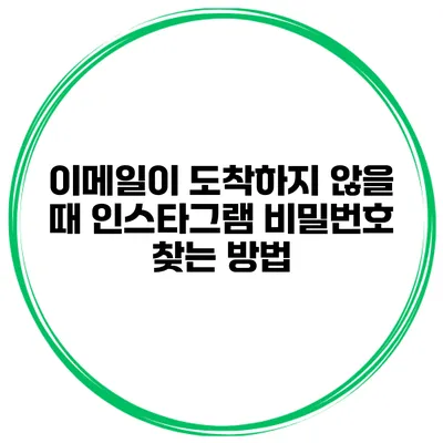 이메일이 도착하지 않을 때 인스타그램 비밀번호 찾는 방법