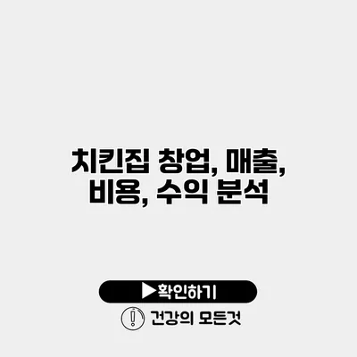 치킨집 창업, 매출, 비용, 수익 분석