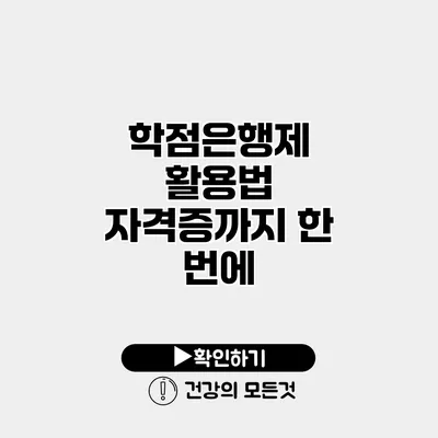 학점은행제 활용법 자격증까지 한 번에