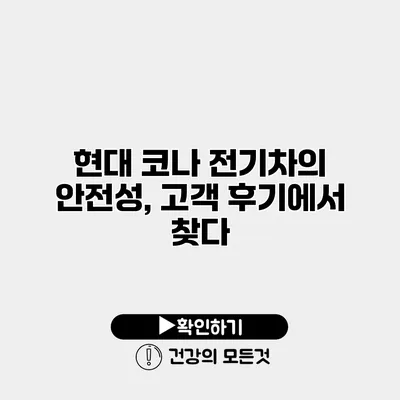 현대 코나 전기차의 안전성, 고객 후기에서 찾다