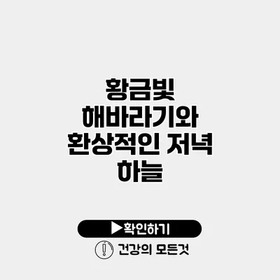 황금빛 해바라기와 환상적인 저녁 하늘